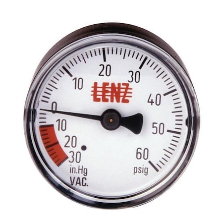 Lenz Indicator Gauge Filter Cp-2:2" Dia Width, 1/8" NPTf Port, 221052 221052